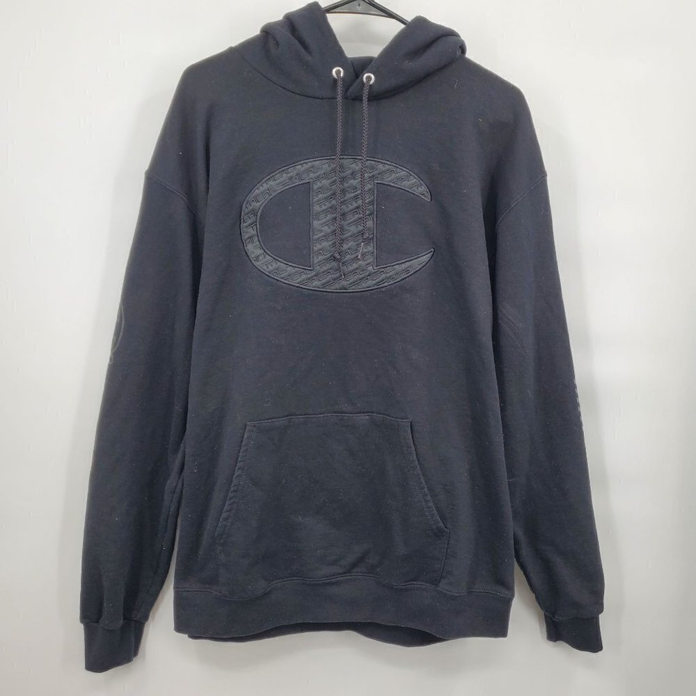 Champion Powerblend Eco Fleece Hoodie Jacket Oversized Embroidered Logo XL Men